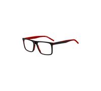 HUGO Montura para gafas graduadas de acetato negro con detalles rojos - StyleHG 1339/G0A45617, 58330228 Negro pcs.