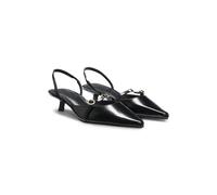 HUGO Mules con talón abierto en piel cepillada - StyleSeleny_Sling40_bkbr, 50557682 Negro 37