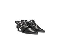 HUGO Mules de piel de napa con dos correas con hebilla - StyleKatniss_Mule70_BKNA, 50536401 Negro 40
