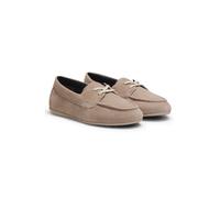 HUGO Náuticos de ante con logo apilado - StyleMystie_Mocc_sd, 50563548 Marrón claro 39