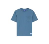 HUGO Camiseta de punto de algodón con bolsillos cosidos y etiqueta con logo - StyleNestite, 50549108 Azul M