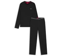 HUGO Nocto_long 10272536 01 - Conjunto de pijama para hombre (1 unidad), Negro, M