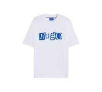 HUGO Camiseta 'Nugix' azul cobalto / blanco L azul cobalto / blanco