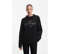 HUGO Oversize-fit alpaca-blend sweater with script logo - StyleSloguinny, 50569398 Negro S
