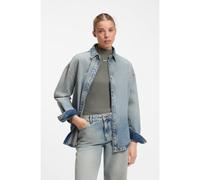 HUGO Oversized cotton denim shirt with gradient effect - StyleGaresa_4_B, 50567308 Celeste XL