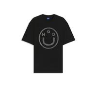 HUGO Oversized_tee_b_6 Camiseta, Black 001, XL Mujeres