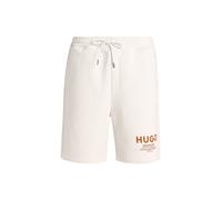 HUGO Shorts loose fit en felpa de algodón con logo estampado - StyleNomario, 50510728 Natural S