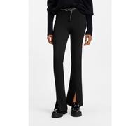 HUGO Pantalones acampanados con aberturas en la parte delantera y cinturón de cadena - StyleNoquetel, 50546250 Negro L