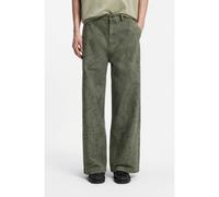 HUGO Pantalones baggy fit de lona de algodón con estampado de serpiente - StyleGunter263, 50563236 Verde oscuro 33/34
