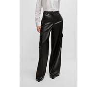 HUGO Pantalones cargo loose fit en piel sintética - StyleHaleva-1, 50534209 Negro 32