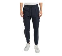 BOSS Pantalones tapered fit en popelín elástico de planchado fácil - StyleT_Urbanex-CargoLight, 50508339 Azul oscuro 50