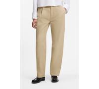 HUGO Pantalones de algodón de cintura baja con detalle de cinturón de cuerda - StyleHulisea-2_B, 50569273 Beige claro 40