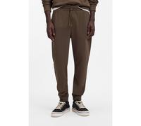 HUGO Pantalones de chándal en felpa de algodón con aplique de logo - StyleNapin, 50522372 Marrón oscuro S