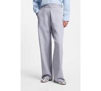 HUGO Pantalones de chándal en felpa de algodón con logo en la cintura - StyleNuwaist_B, 50553589 Gris claro L