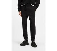 HUGO Pantalones de chándal en felpa de algodón con puños y logo estampado - StyleDayote232, 50489617 Negro XL