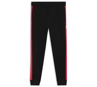 HUGO Pantalones de chándal en felpa de algodón con rayas laterales en contraste - StyleDzenan_IN, 50556740 Negro S