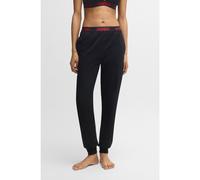HUGO Pantalones de chándal en mezcla de algodón con logo en la cintura - StyleSPORTY LOGO_PANTS, 50520499 Negro S