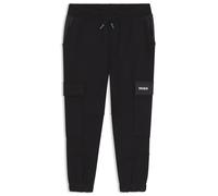 HUGO Pantalones de chándal para niños de forro polar de algodón con detalles antidesgarros - StyleG00477/09B04A, G00477 Negro 114