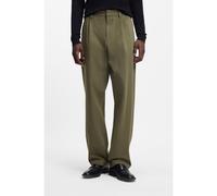 HUGO Pantalones de corte moderno en sarga de algodón - StyleTrevor261XW-H, 50553670 Caqui 46