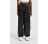 HUGO Pantalones de estilo paracaídas de pernera ancha en piel sintética - StyleHuteni-1_B, 50546770 Negro 32