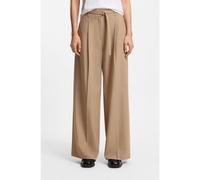 HUGO Pantalones de pinzas con cinturón con hebilla - StyleHawelsa, 50554020 Beige 42