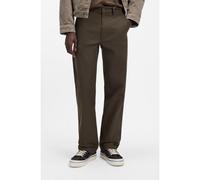 HUGO Pantalones regular fit de lona de algodón elástico - StyleZarik253, 50549720 Marrón oscuro 29/32