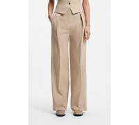 HUGO Pantalones regular fit en algodón con una raya diplomática brillante - StyleHenesa, 50559771 Beige 42