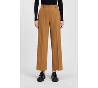 HUGO Pantalones regular fit en franela jaspeada con elástico - StyleHulana-3, 50554953 Marrón claro 40