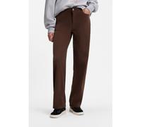 HUGO Pantalones relaxed fit de pana con logo bordado - StyleHidami-1-W_B, 50569803 Marrón 42