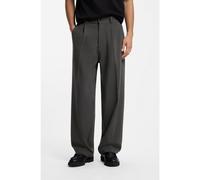 HUGO Pantalones relaxed fit de pernera ancha en tejido elástico de alto rendimiento - StyleRiko254, 50570712 Gris oscuro M