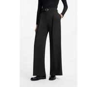 HUGO Pantalones relaxed fit de tejido elástico con cinturón - StyleHalmea, 50569030 Negro 42