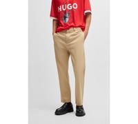 HUGO Pantalones slim fit de tiro medio en sarga de algodón - StyleDavid251D, 50533851 Beige 36/34