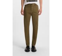 HUGO Pantalones slim fit en tejido de gabardina de algodón elástico - StyleDavid251D, 50530886 Oliva 33/34