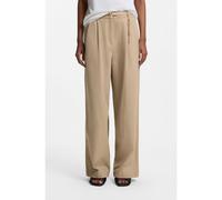 HUGO Pantalones straight fit con cadena de mosquetón dorada - StyleHenesa-2-W, 50557331 Beige claro 32