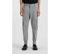 HUGO Pantalones tapered fit de tejido de gabardina elástico - StyleGlavin241, 50505856 Gris 50