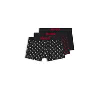 HUGO Paquete de 3 calzoncillos de algodón elástico con logo en la cintura - StyleTRUNK TRIPLET GIFT, 50549140 Negro estampado S