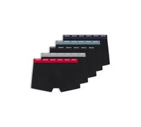HUGO Paquete de cinco calzoncillos de algodón elástico con logos en la cintura - StyleTRUNK FIVE PACK, 50532619 Negro XL