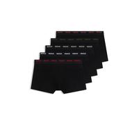 HUGO Paquete de cinco calzoncillos de algodón elástico con logos en la cintura - StyleTRUNK FIVE PACK, 50532619 Negro L
