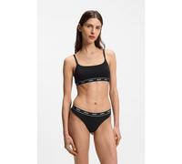 HUGO Paquete de dos bralettes de algodón elástico - StyleTWIN BRALETTE DESIGN, 50545712 Negro estampado XS
