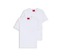 HUGO Paquete de dos camisetas de algodón elástico con cuello en pico - StyleHUGO-V, 50325417 Blanco XXXL