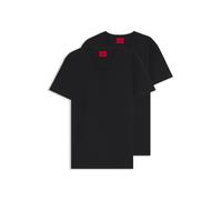 HUGO Paquete de dos camisetas de algodón elástico con cuello en pico - StyleHUGO-V, 50325417 Negro XXXL