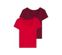 HUGO Paquete de dos camisetas interiores de algodón elástico - StyleTWIN T-SHIRT RN, 50545688 Rojo oscuro / Rojo claro XL