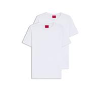 HUGO Paquete de dos camisetas slim fit de algodón elástico - StyleHUGO-Round, 50325440 Blanco S