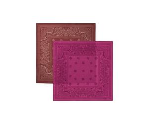 HUGO Paquete de dos pañuelos en popelín de algodón estampado - Style2Bandana_pack_W, 50562378 Marrón / Pink pcs.