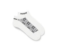 HUGO Paquete de dos pares de calcetines a la altura del tobillo con logo en intarsia - Style2P AS AARON CC, 50553167 Blanco 39-42