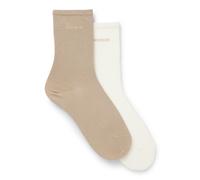 HUGO Paquete de dos pares de calcetines con logo de largo normal en algodón - Style2P RS UNI LOGO CC W, 50566511 Marrón claro 39-42