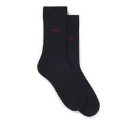HUGO Paquete de dos pares de calcetines de largo estándar con logo - Style2P RS UNI CC, 50468099 Azul oscuro 35-38