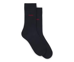 HUGO Paquete de dos pares de calcetines de largo estándar con logo - Style2P RS UNI CC, 50468099 Azul oscuro 43-46