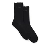 HUGO Paquete de dos pares de calcetines de largo estándar - Style2P RS LETTUCE CC W, 50543178 Negro 35-38