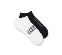 HUGO Paquete de dos pares de calcetines tobilleros - Style2P AS SPRAY LOGO CC, 50557147 Blanco / Negro 39-42